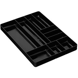 Ernst 5011 Manufacturing Organizer Tray, 10-compartimenten, zwart