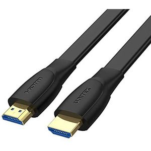 UNITEK Hoogwaardige HDMI 2.0 platte kabel voor 4K @60Hz Ultra HD-overdracht tot 18 Gbps ondersteuning HDR10 HDCP 2.2 Ethernet vergulde aansluitingen 5 m