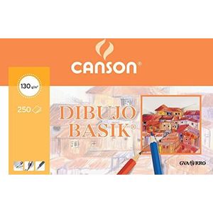 Canson Basic tekening, eenkleurig, A4-verpakking, 250 vellen, 130 g
