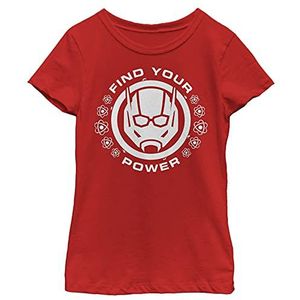 Marvel Avengers Classic Ant Power T-shirt voor meisjes, rood, XS