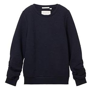 TOM TAILOR Sweatshirt voor meisjes met vouwarm, 10668-sky Captain Blue, 116/122 cm