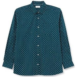 s.Oliver Big Size herenhemd met lange mouwen, blauwgroen, 3XL, blauwgroen., 3XL