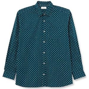 s.Oliver Big Size herenhemd met lange mouwen, blauw groen, XXL, blauwgroen., XXL