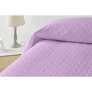 Degrees home Glad, sprei voor bed van 150 cm, lente, zomer, 250 x 260 cm, lila