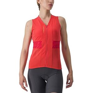 CASTELLI T-shirt voor dames, hibiscus/zacht oranje, L