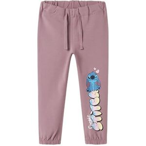 Name it mini Nmfjessi Stitch SWE Pant Unb Wdi, elderberry, 98 cm