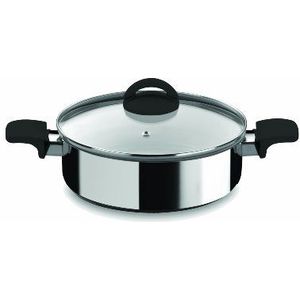 Mepra 24 cm roestvrij stalen keramische braadpan, zwart