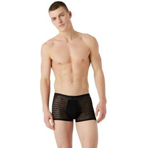 Emporio Armani Heren Heren Jacquard Logo Mesh Trunks, zwart, L