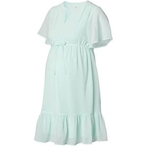 ESPRIT Maternity Damesjurk, geweven jurk met korte mouwen, Pale Mint - 356, 38