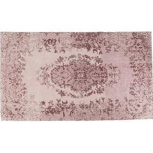 Kare Design tapijt Kelim ornament poeder, groot woonkamertapijt, vloertapijt met vintage patroon, mat, loper, roze (H/B/D) 1x170x240cm