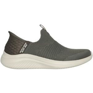 Skechers Ultra Flex 3.0 Cozy Streak voor dames, Olijf Gebreide Trim, 41 EU