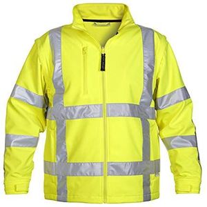 Hydrowear 04025980FY Toulon Softshell Thermo Line Jack, 100% Polyester, 3XL Size, Hi-Vis Geel
