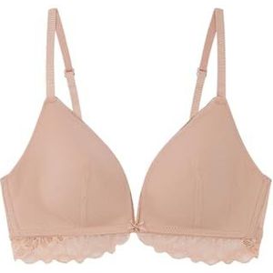 women'secret Lovely Driehoekige beha voor dames, kant, tule, wit, Roze1, 85B