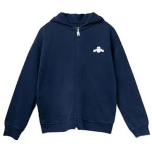 Replay Sweatjack met capuchon voor jongens, loose fit, 088 Deep Blue, 10 Jaar