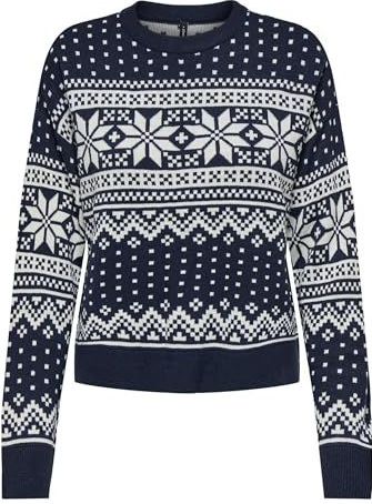 Kerstmis trui ONLY. Acryl materiaal. Maten M. Blauw kleur