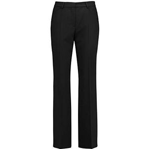 Gerry Weber Dames rechte gesneden broek broek broek doek/combi lange broek effen kleur normale lengte, zwart, 36