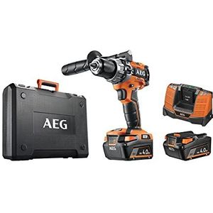 AEG Compacte boorhamer, 18 V, 13 mm, 2 snelheden, 2 rackets x 4,0 Ah, 65 Nm
