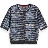 Scotch & Soda - Lurex Jacquard - Gebreid T-shirt - Dierenprint