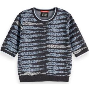 Scotch & Soda - Lurex Jacquard - Gebreid T-shirt - Dierenprint