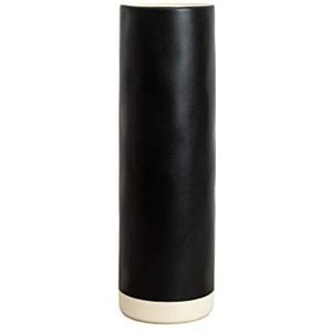 Pitka Zwarte Hoge Cilinder Vaas 30x9cm
