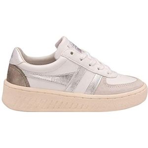 Gola Grandslam metallic sneakers voor meisjes, Wit-zilver, 31 EU