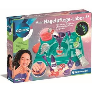 Galileo Lab Mijn nagelverzorging, laboratorium, nageldesigns zelf creëren, doe-het-zelf nagelset voor kinderen vanaf 8 jaar, 59325 Clementoni