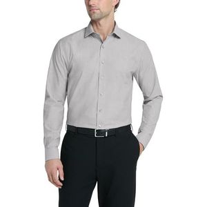 Unlisted by Kenneth Cole mens Slim Fit Checks and Stripes (Patterned) Dress Shirt, Carbon, 16-16.5 Neck 32-33 Sleeve Large US