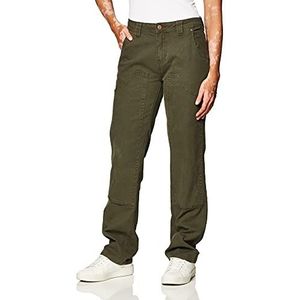 Dickies Dames Stretch Duck Double Front Carpenter Pant werkbroek, Gewassen mosgroen, 29