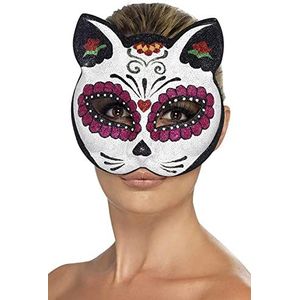 Sugar Skull Cat Glitter Eyemask