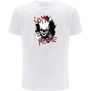 ERT GROUP Origineel en officieel gelicentieerd horror-T-shirt voor heren, wit, patroon It 014, dubbelzijdige print, maat XL, It 014 wit 2, XL