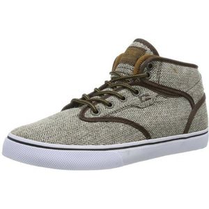 Globe Motley Mid GBMOTLEYM_T Uniseks sneakers voor volwassenen, Braun Brown Herringbone 17247, 44.5 EU