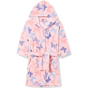 Playshoes Unisex Kinder Fleece-Bademantel ochtendjas voor kinderen, Vlinder, 5-6 jaar