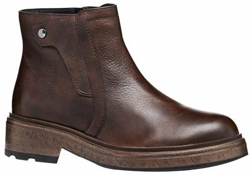 Geox - Swelen - Veterboots - Donkerbruin - Hoogwaardig Volnerfleer