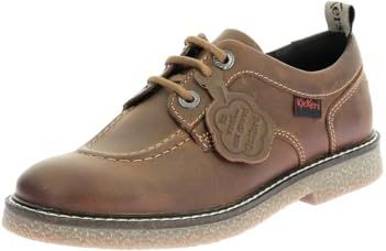 Kickers - Levy - Dames Derbie - Zwart - Leren Bovenkant