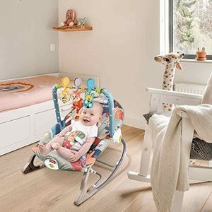 Robincool Montessori hanger baby-fitnessstudio, 60 x 44 x 57 cm, milieuvriendelijk hout, fitnesscentrum, meerkleurige speelboog, antislip voeten