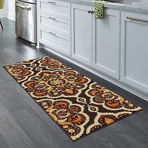Maples tapijten Vivian medaillon loper tapijt niet slip-gang ingang tapijt [Made in USA], 2 x 6, roest