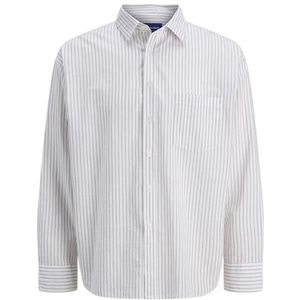 Jorcambridge Seersucker Shirt Ls, wit (bright white), XXL