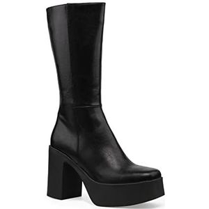 LAMODA - Vanishing Chunky Knee High Boots, EU 39, Zwart Suede, 39 EU