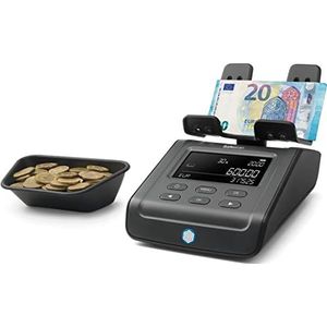 Safescan 6165 Versie 2023 - Geldtelweegschaal die in slechts een minuut de waarde van uw kassalade telt - Geschikt voor munten en bankbiljetten