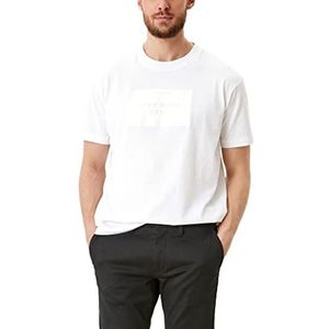 s.Oliver Relaxed Fit T-shirt voor heren met korte mouwen, Wit., XL