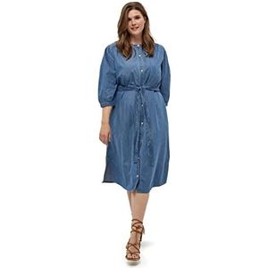 Peppercorn Damen Delara Jurk Curved Kleid, 9600 Light Blue Wash, 48