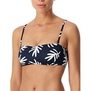 Schiesser dames bandeau top bikini, Donkerblauw-gem., S