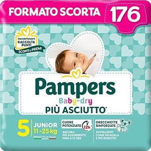 Pampers Baby Dry Junior 176 luiers, maat 5 (11-25 kg)