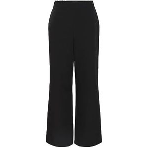 PIECES Pcbossy Hw Wide Plain Pant Noos broek voor dames, zwart, S/30L