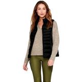 ONLY Dames Onlnewclaire Quilted Waistcoat OTW Noos mantel, Zwart/Detail: pipping toon in toon, S