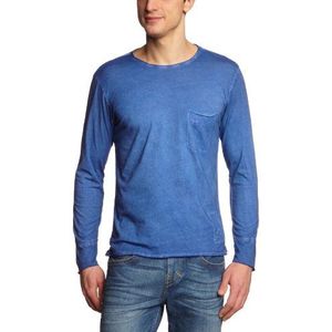 Herrlicher Heren T-Shirt - blauw - 38