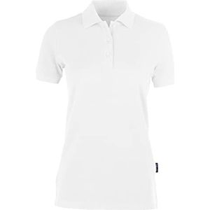 HRM Dames Zware Polo, Wit, Maat S I Premium Dames Poloshirt Gemaakt van 100% Katoen I Basic Polo Shirt Wasbaar tot 60°C I Hoogwaardige & Duurzame Dameskleding I Werkkleding
