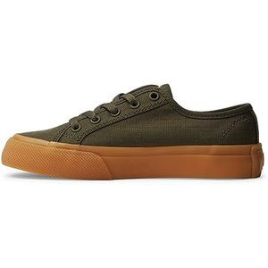 DC Shoes Manual Sneakers voor jongens, Dusty Olive, 34 EU