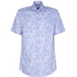 Seidensticker Zakelijk overhemd voor heren, regular fit, zacht, kent-kraag, korte mouwen, 100% katoen, rood, 38