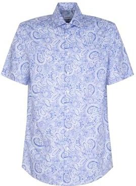 Seidensticker Zakelijk overhemd voor heren, regular fit, zacht, kent-kraag, korte mouwen, 100% katoen, rood, 38